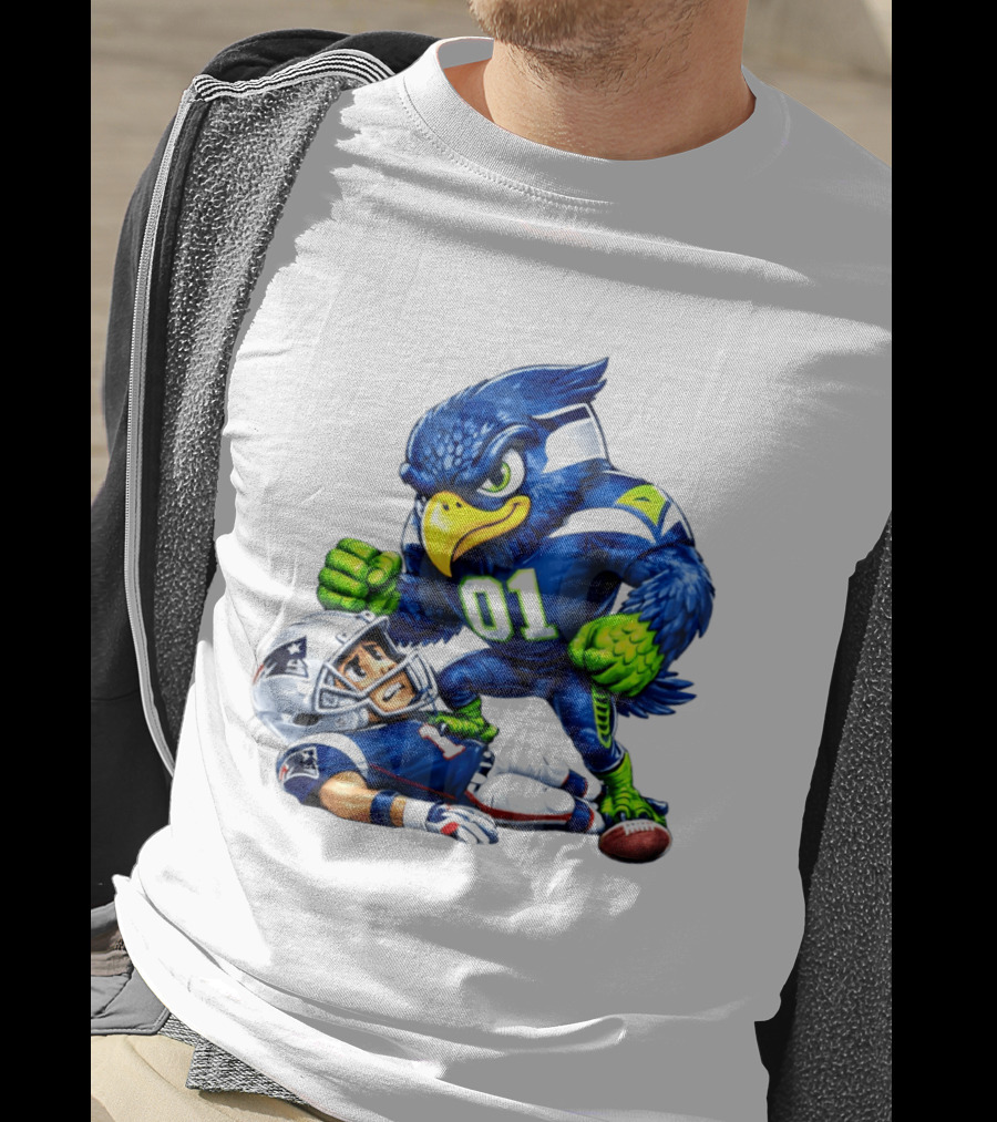 Seattle Seahawks Crush New England Patriots 2026 Football Rivalry Showdown T-Shirt