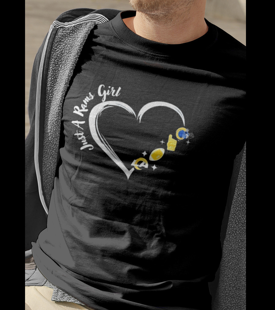 Just A Los Angeles Rams Girl Heart T-Shirt