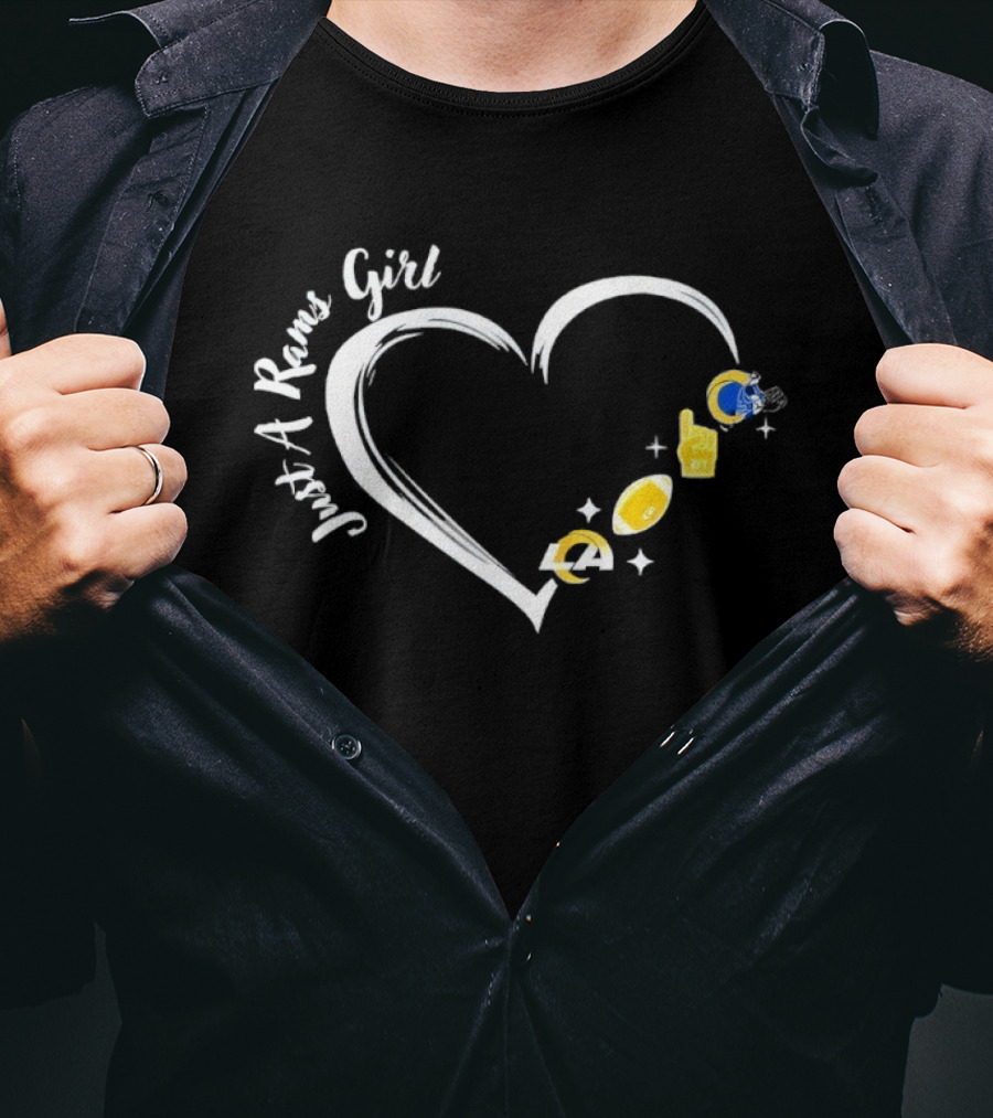 Just A Los Angeles Rams Girl Heart T-Shirt