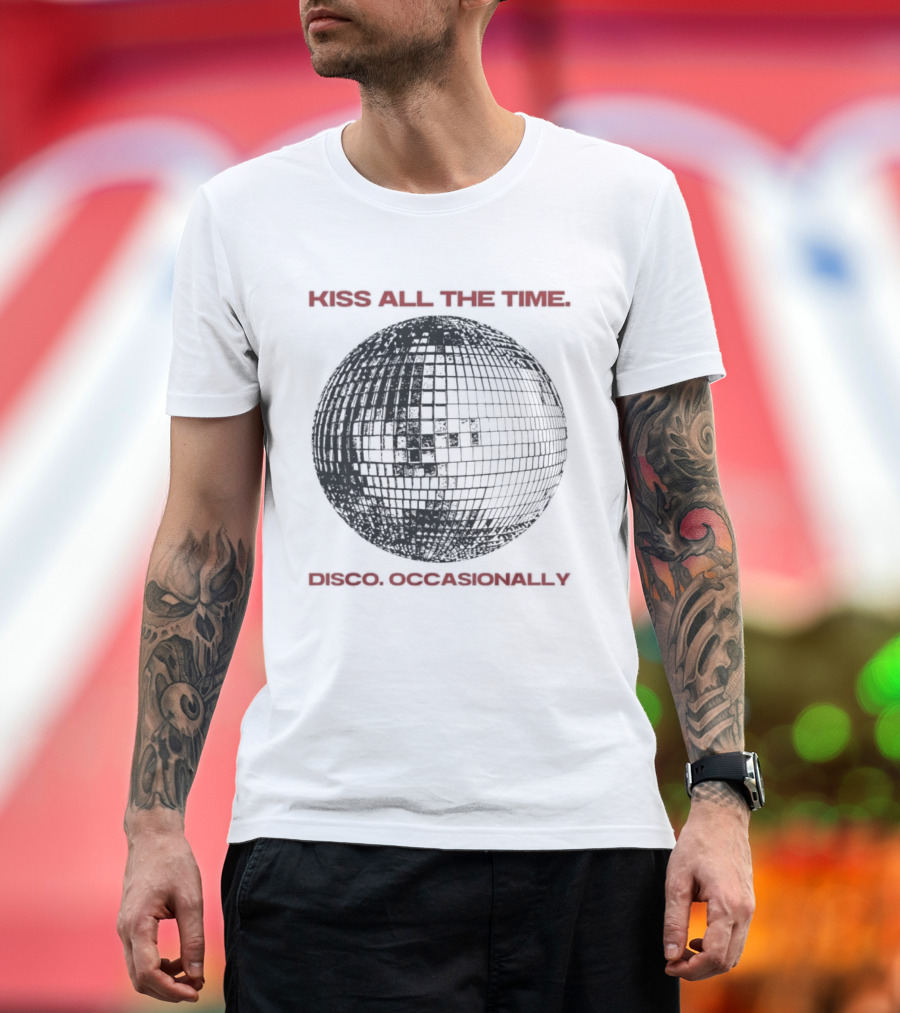 Kiss All The Time Disco Occasionally Disco Ball T-Shirt