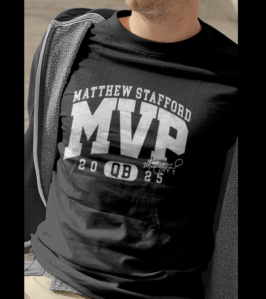 Matthew Stafford MVP 2025 QB Signature T-Shirt