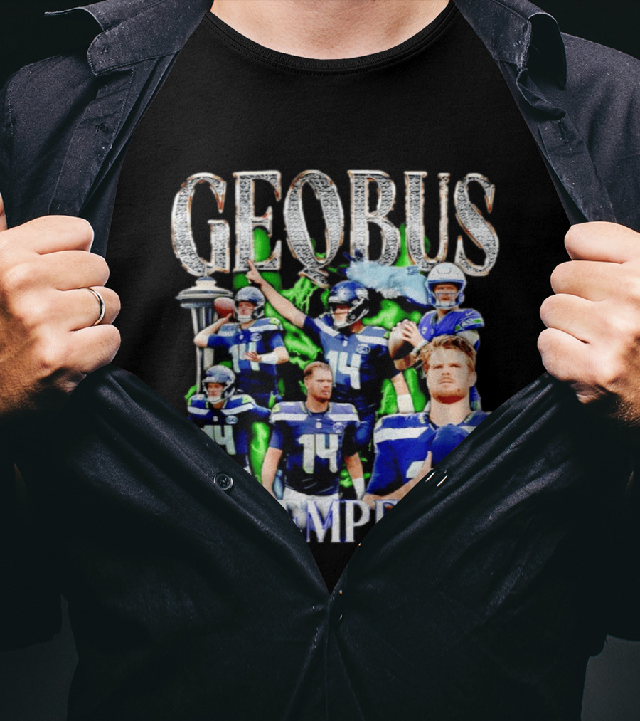 Geobus The Emperor Sam Darnold Seattle Seahawks Football T-Shirt