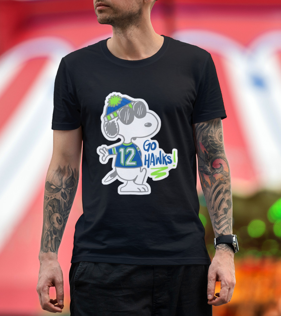 Snoopy 12 Seattle Seahawks Outfit Go Hawks T-Shirt