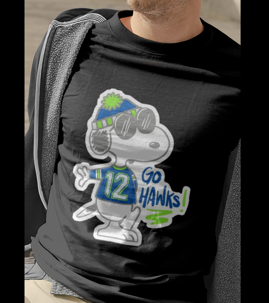 Snoopy 12 Seattle Seahawks Outfit Go Hawks T-Shirt