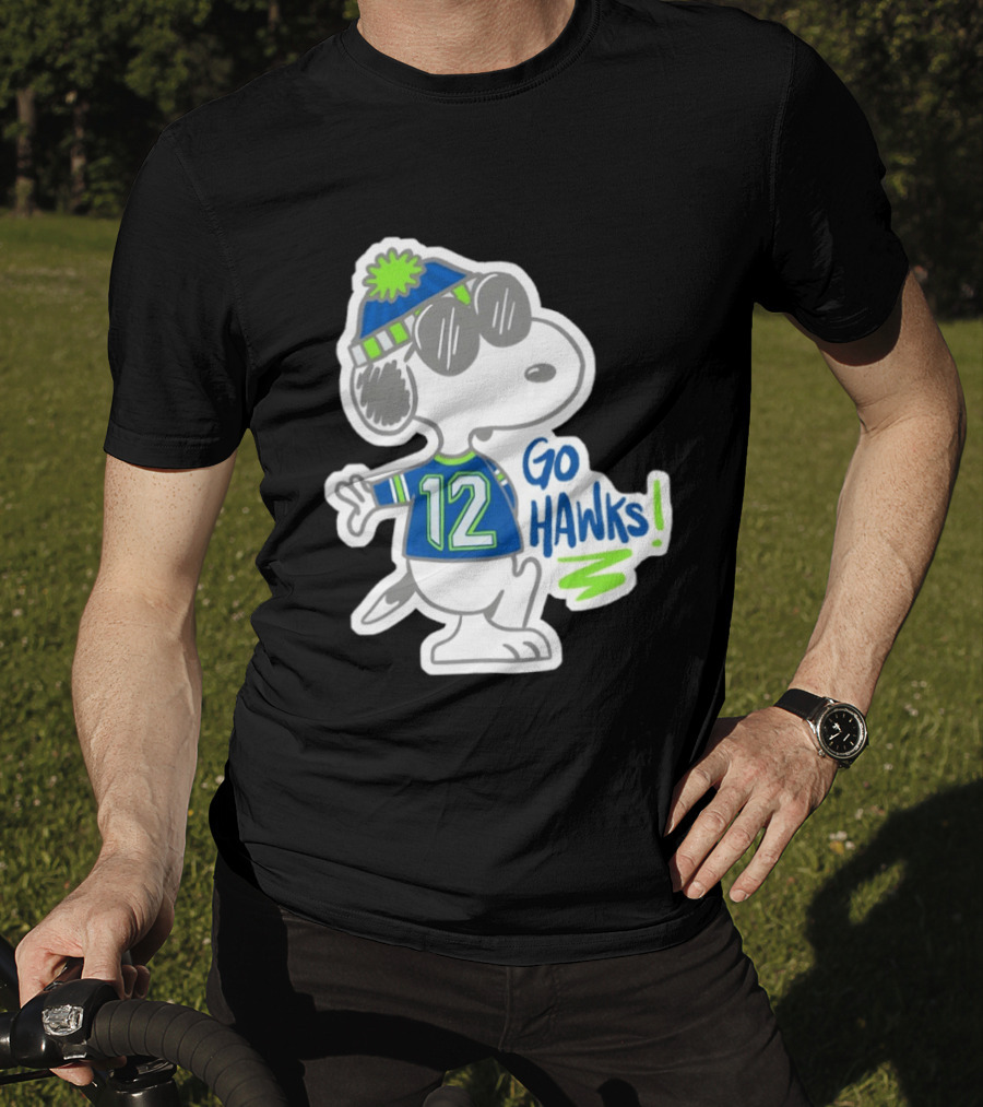 Snoopy 12 Seattle Seahawks Outfit Go Hawks T-Shirt
