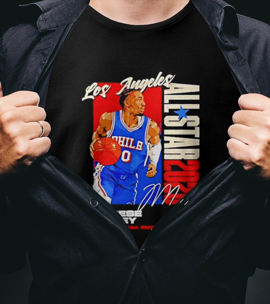 Los Angeles All Star 2026 Tyrese Maxey Philadelphia 76ers NBA Player T-Shirt