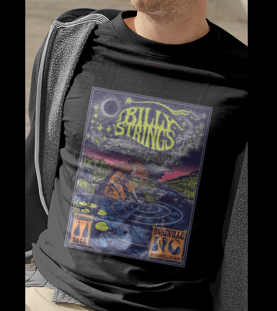 Billy Strings February 2026 ExploreAsheville.com Arena Asheville NC T-Shirt