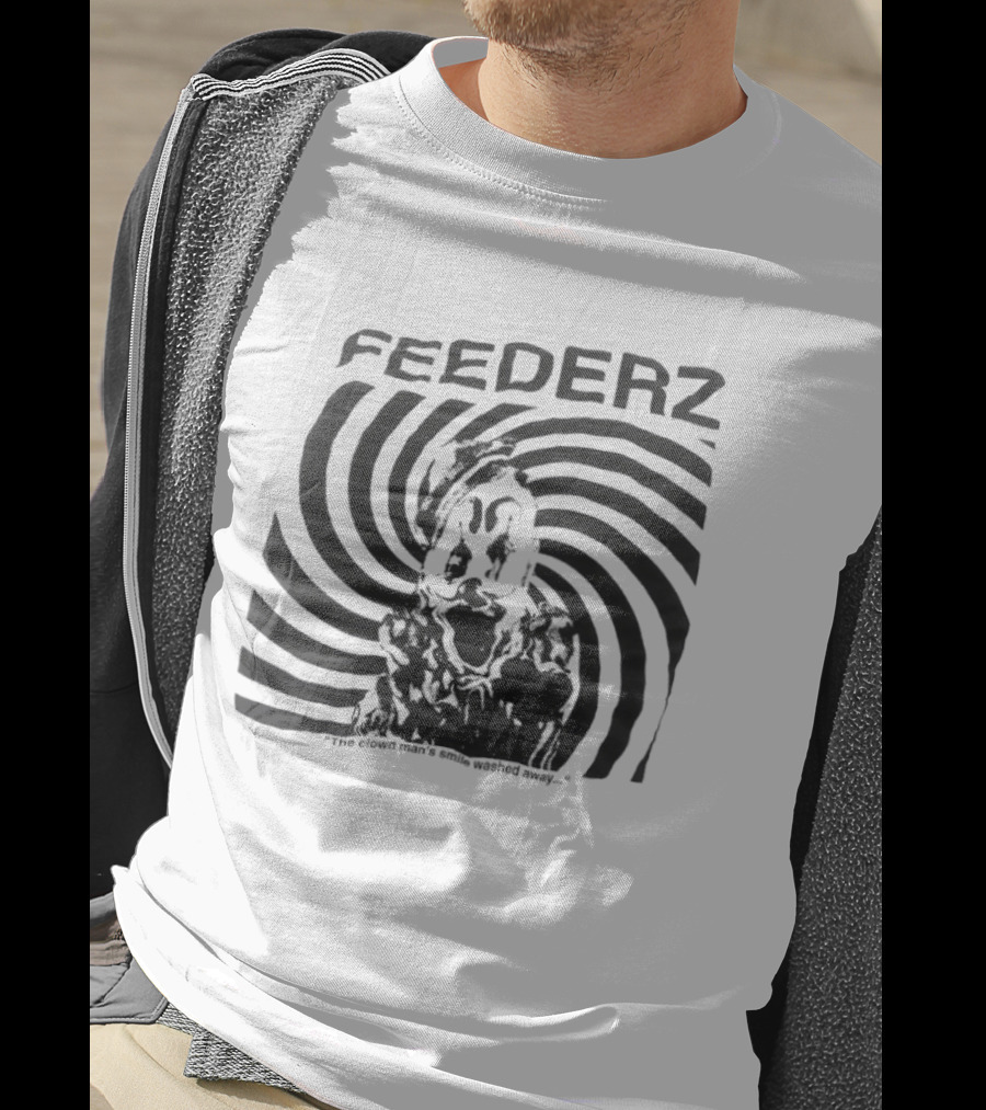 Feederz Clown Man's Smile Washed Away Spiral T-Shirt