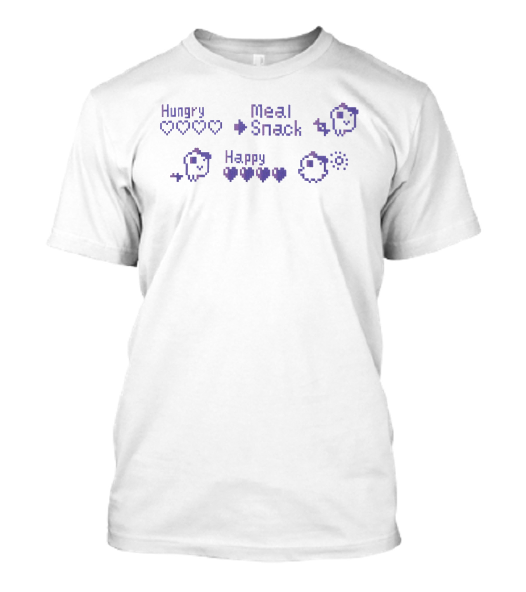 Hungry Meal Snack Happy Pixel Hearts Retro Game Chicken T-Shirt