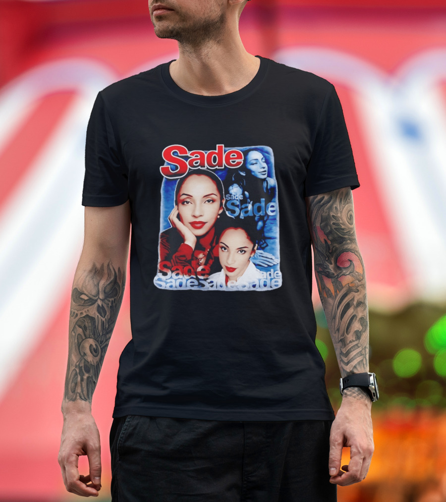 Sade Lovers Rock Tour Vintage Style Collage T-Shirt