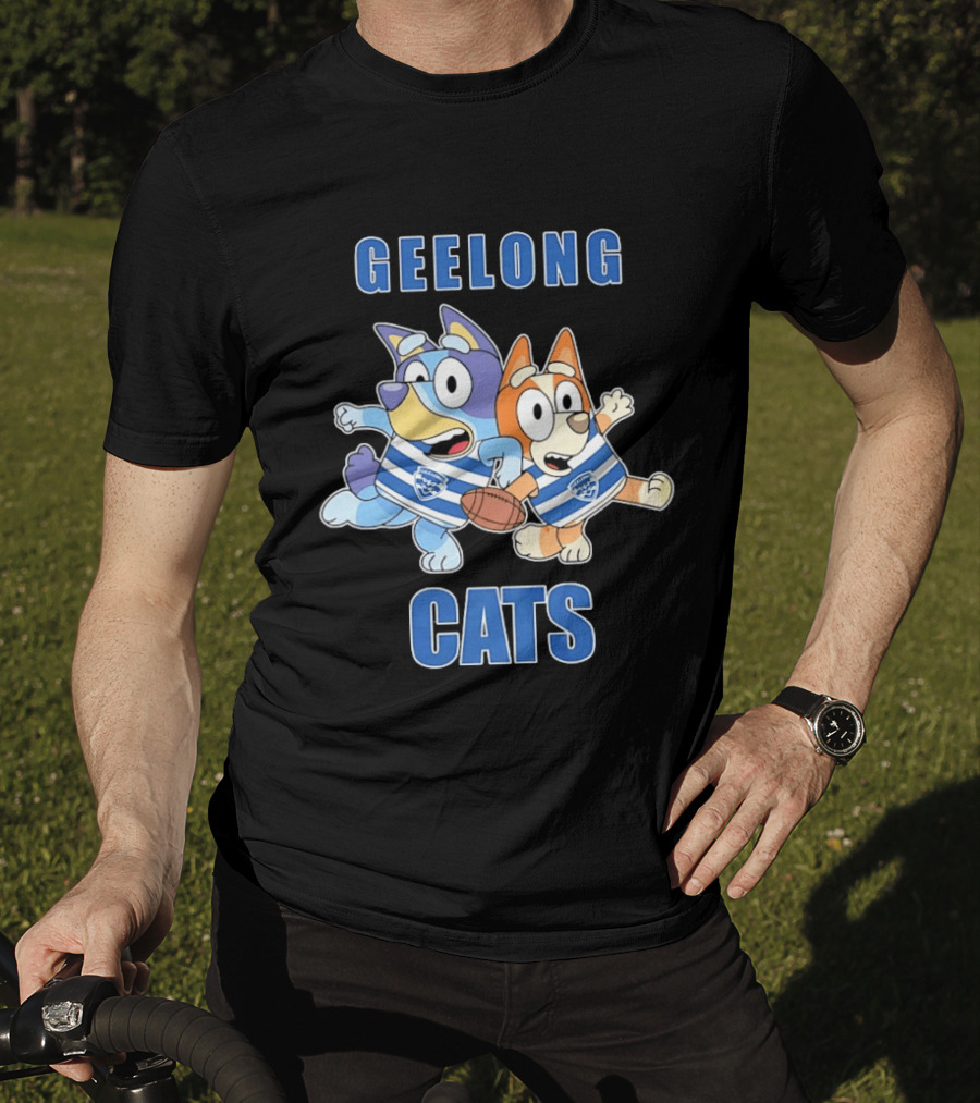 Bluey Bingo Geelong Cats Football Fans Rugby Outfits T-Shirt