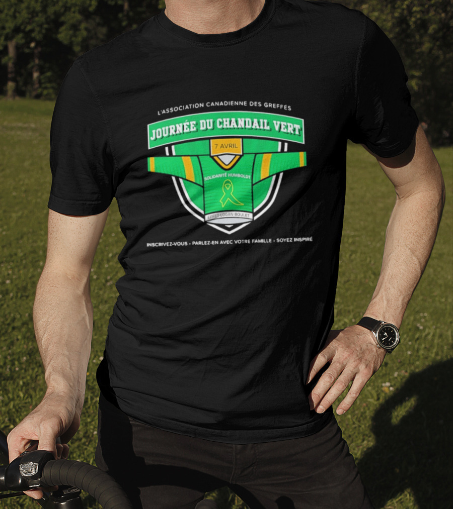 L'association Canadienne Des Greffes Solidarité Humboldt Journée Du Chandail Vert Avril T-Shirt