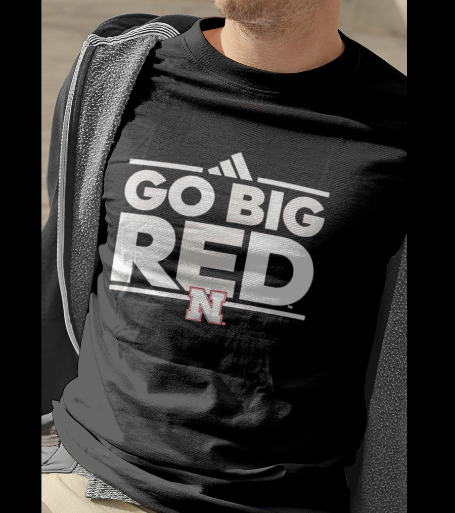 Adidas Nebraska Cornhuskers Go Big Red N T-Shirt