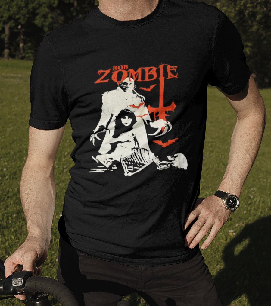 Rob Zombie Horror Red Bats Halloween T-Shirt