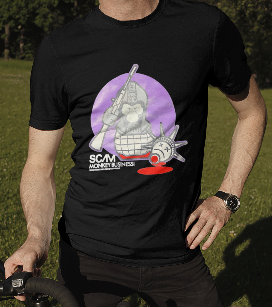 Scam Monkey Business Industries 2010 Liberty Statue T-Shirt