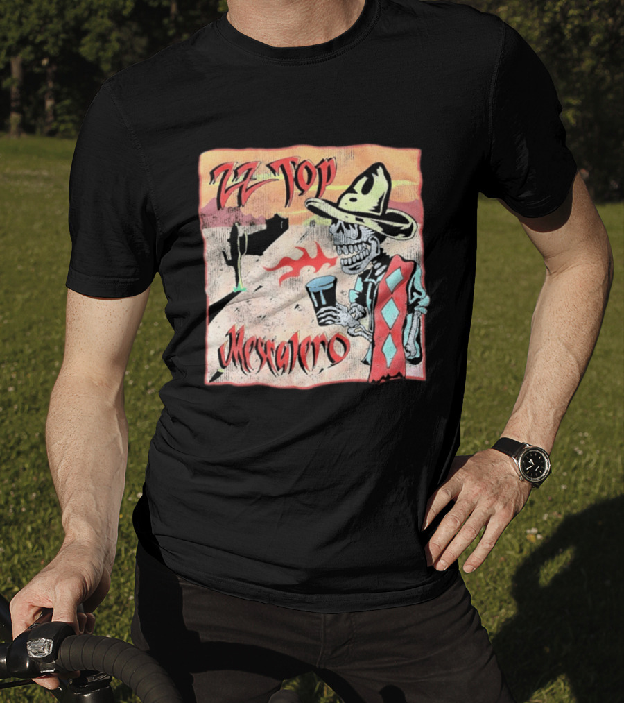 ZZ Top Mescalero Skeleton Desert Scene T-Shirt