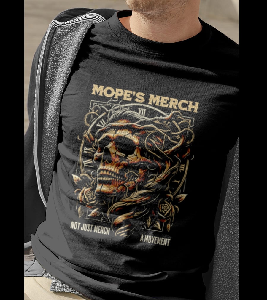 Mope's Merch Skull Not Just Merch A Movement T-Shirt
