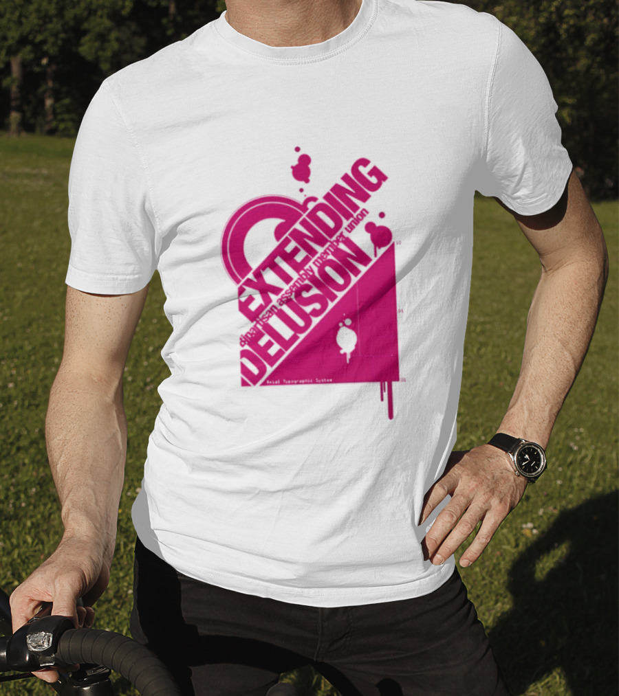 Extending Delusion Bipartisan Assembly Member Union Pink Skater Splatter T-Shirt
