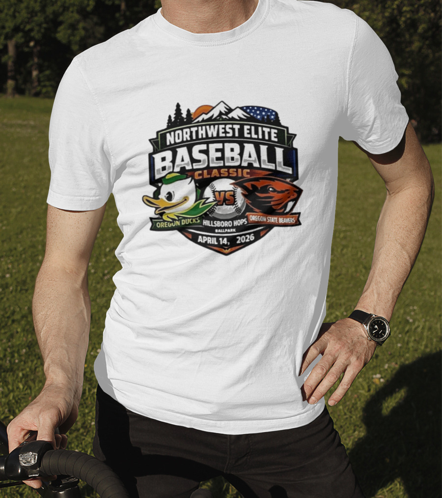 Northwest Elite Baseball Classic Oregon Ducks Vs Oregon State Beavers Hillsboro Hops Ballpark April 14 2026 T-Shirt