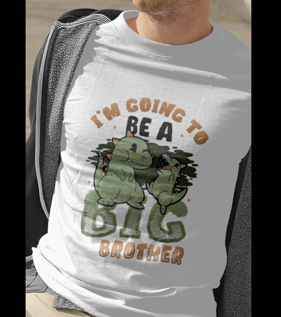 I'm Going To Be A Big Brother Dinosaur T-Shirt