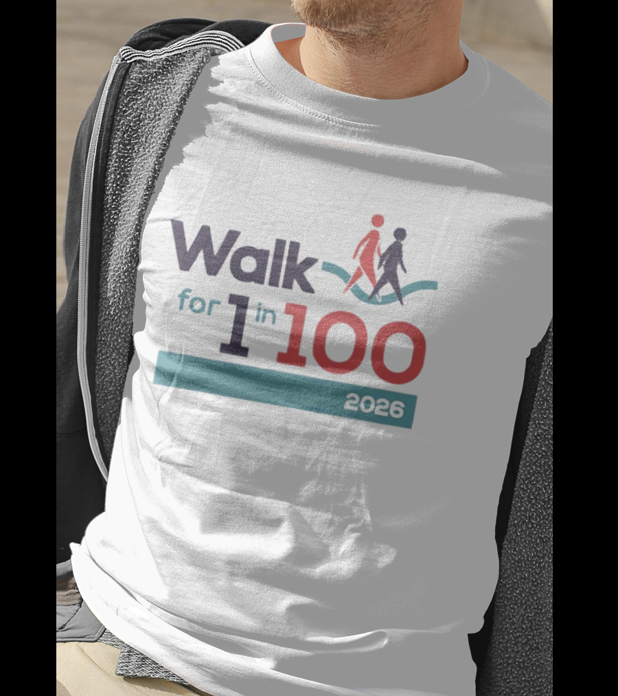 Walk For 1 In 100 2026 Event Awareness Campaign T-Shirt