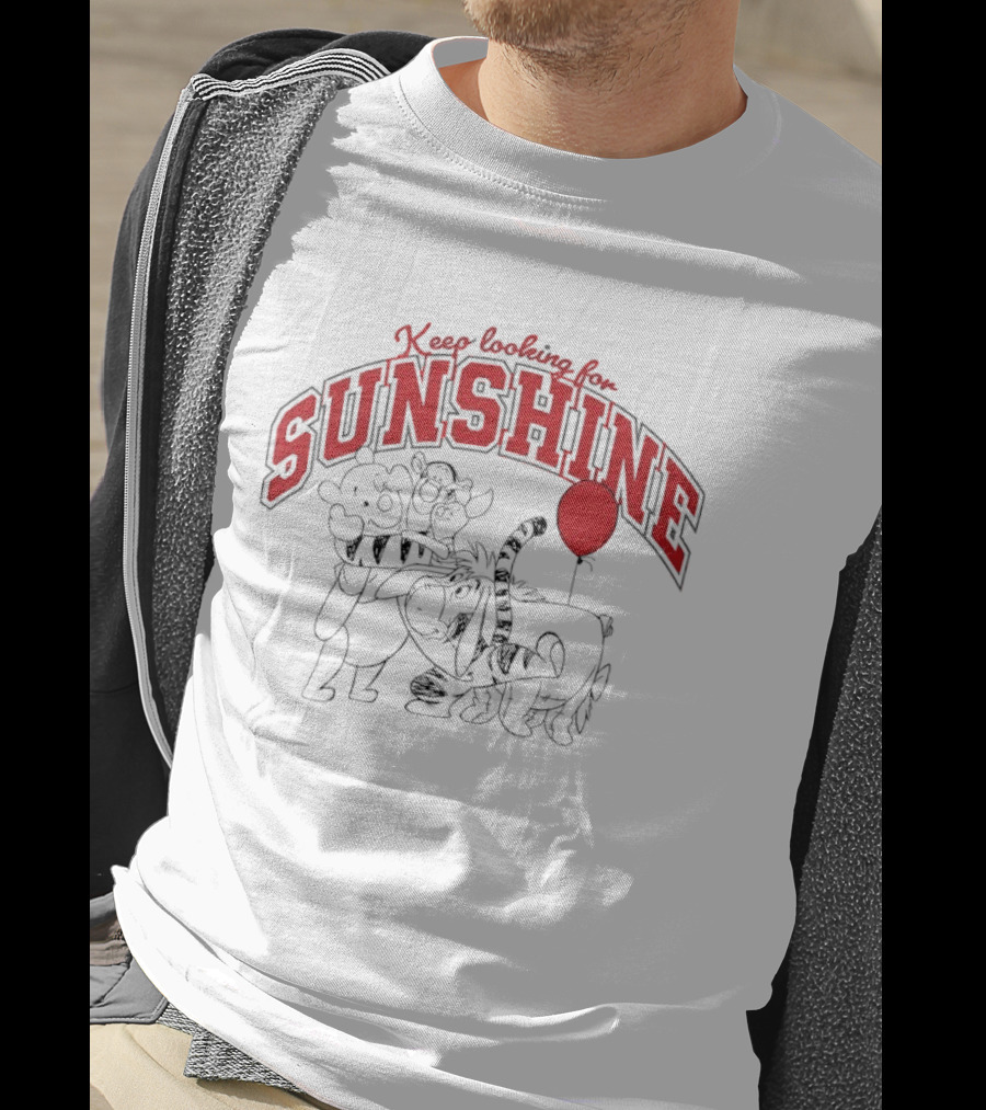 Keep Looking For Sunshine Winnie The Pooh Balloon Friends T-Shirt