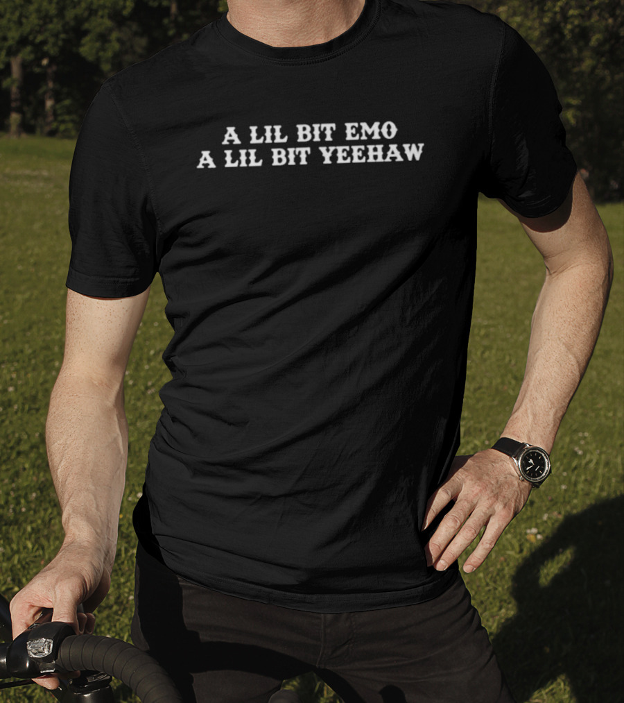 A Lil Bit Emo A Lil Bit Yeehaw Trendy Phrase Fashion T-Shirt