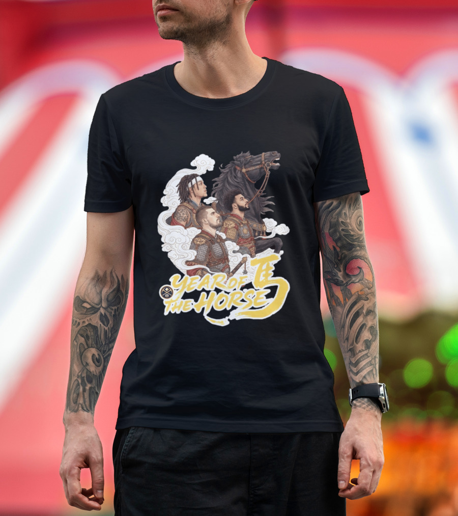 Denver Nuggets Year Of The Horse Warriors In Battle Armor T-Shirt
