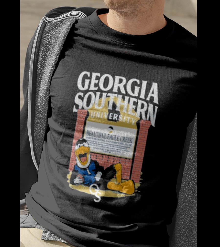 Georgia Southern University Beautiful Eagle Creek Mascot Relaxing Brick Sign T-Shirt