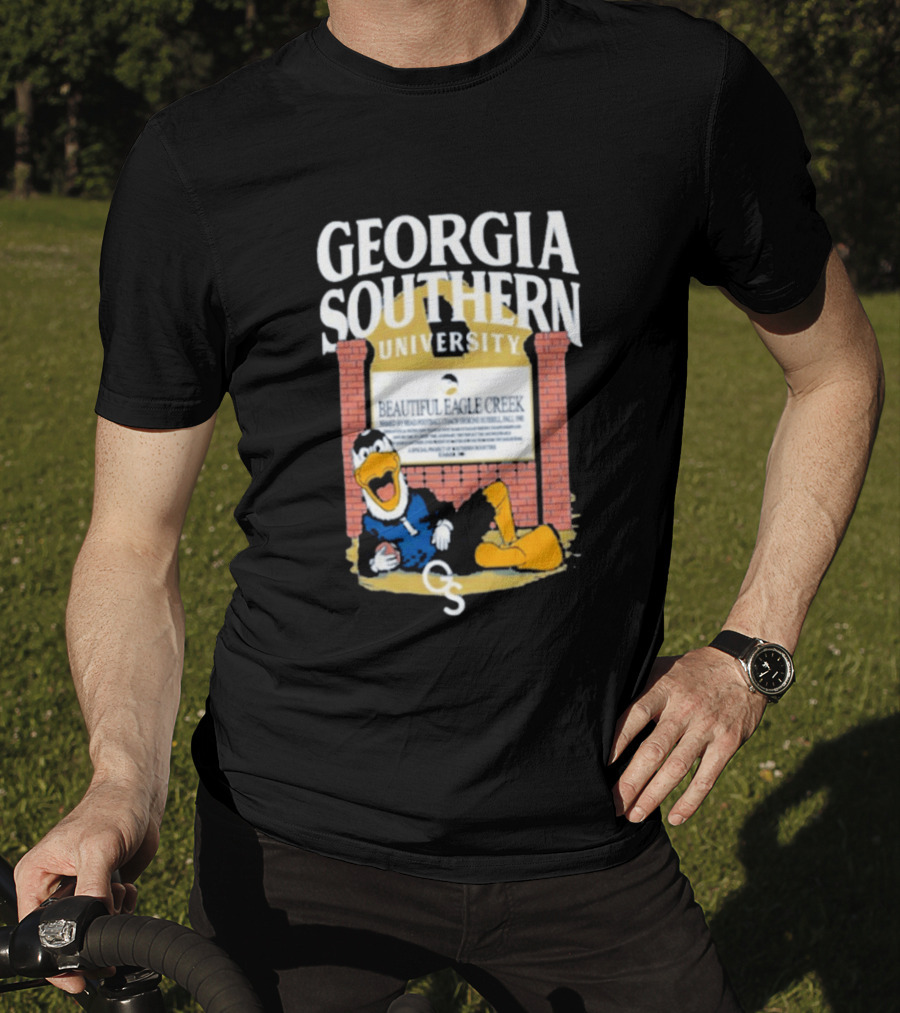 Georgia Southern University Beautiful Eagle Creek Mascot Relaxing Brick Sign T-Shirt