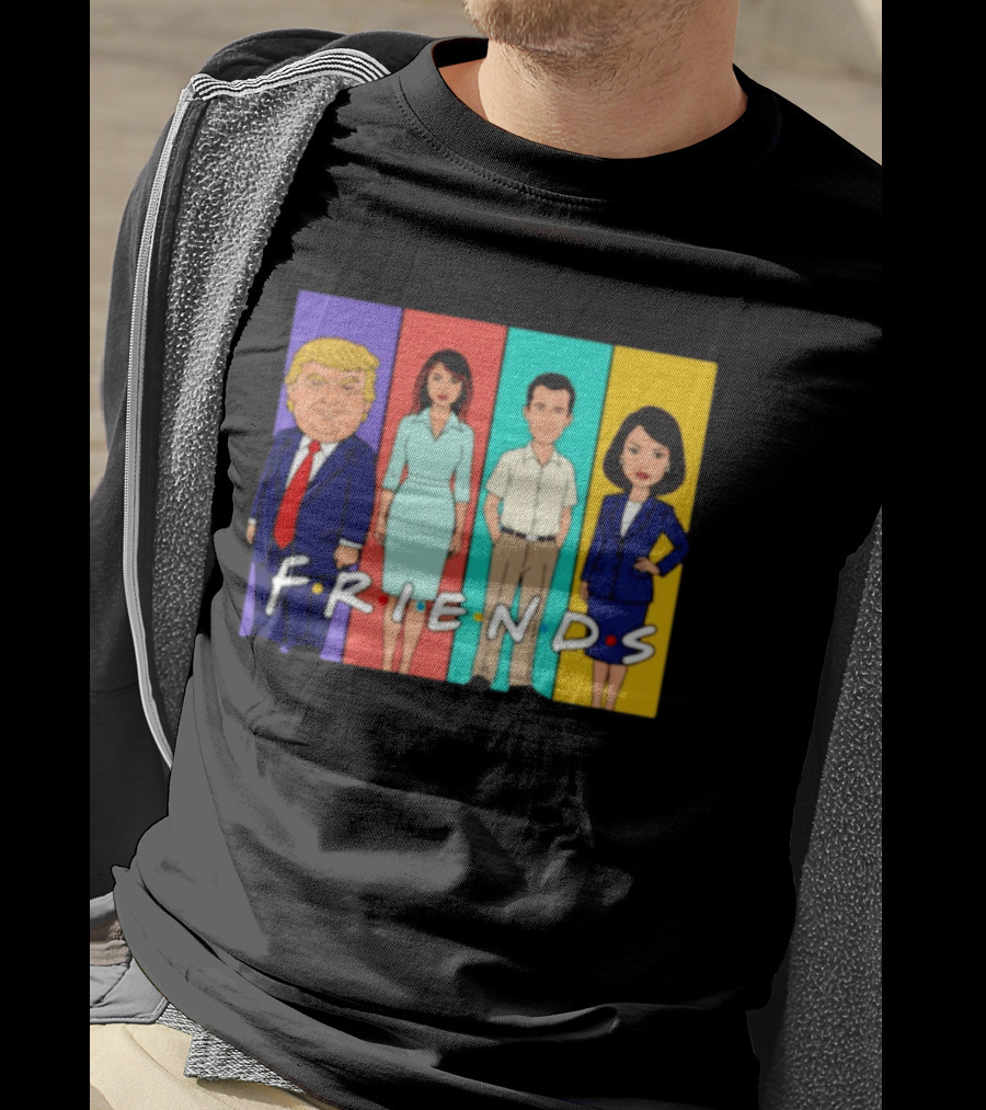 Famous Political Figures Friends Parody Cartoon Meme T-Shirt