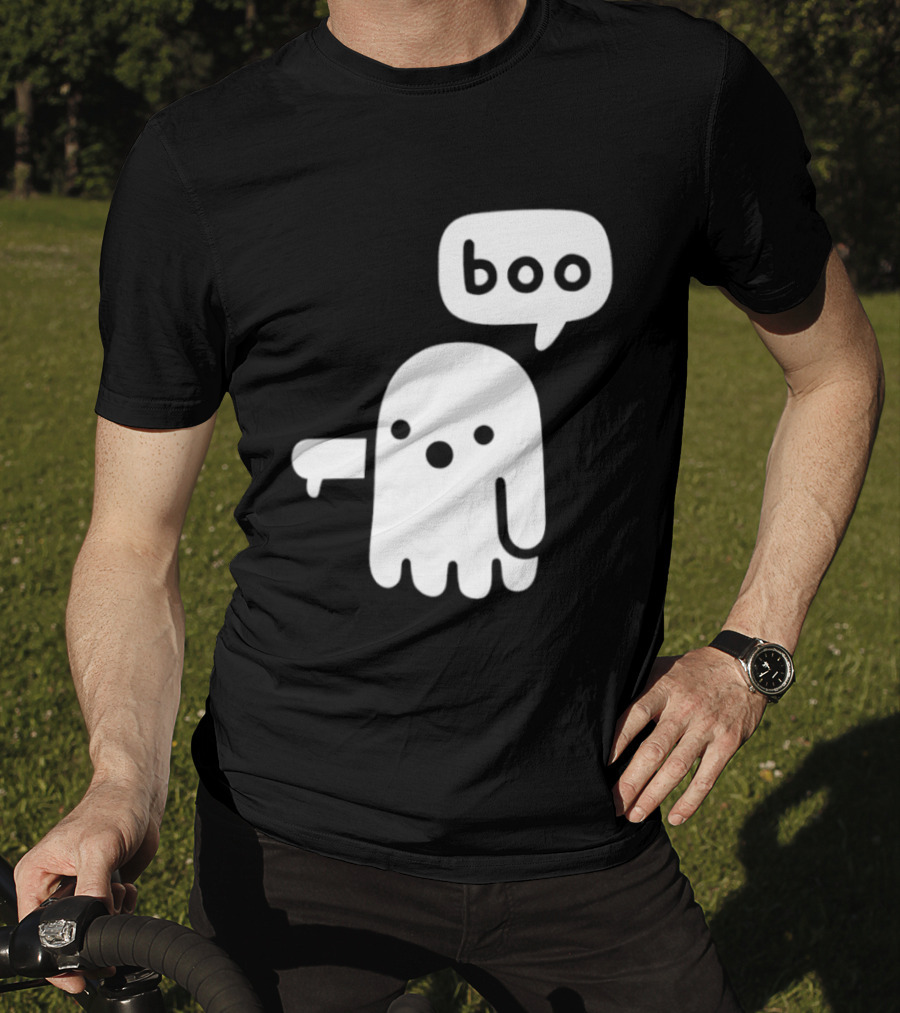 Boo Ghost Disapproval Gesture T-Shirt
