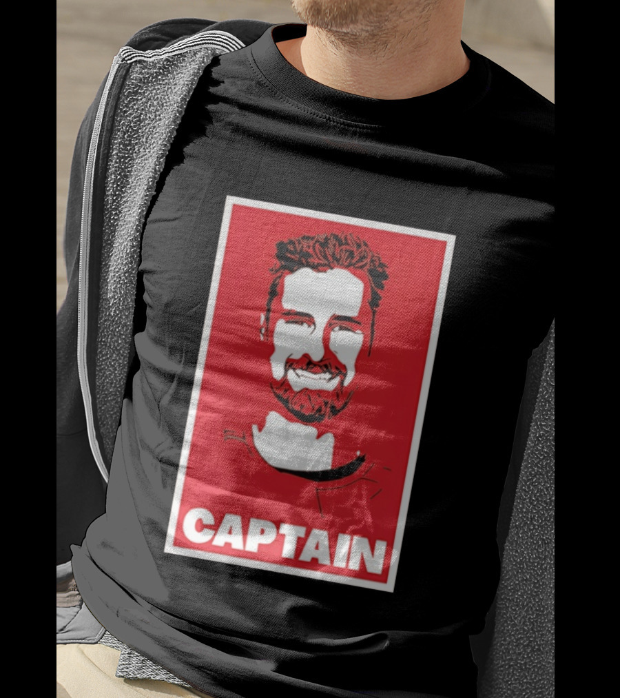 Detroit Red Wings Captain Dylan Larkin Bold Red T-Shirt