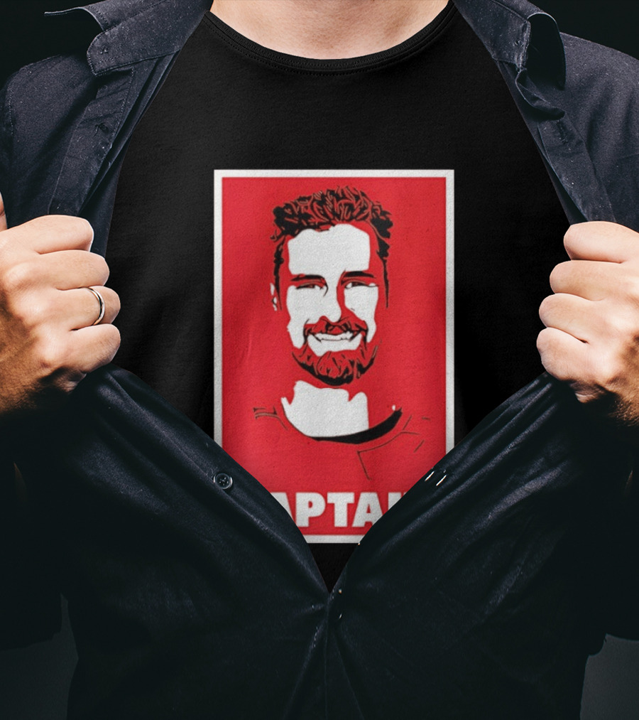 Detroit Red Wings Captain Dylan Larkin Bold Red T-Shirt