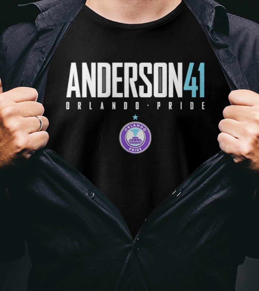 Anderson 41 Orlando Pride Purple Star Circle T-Shirt