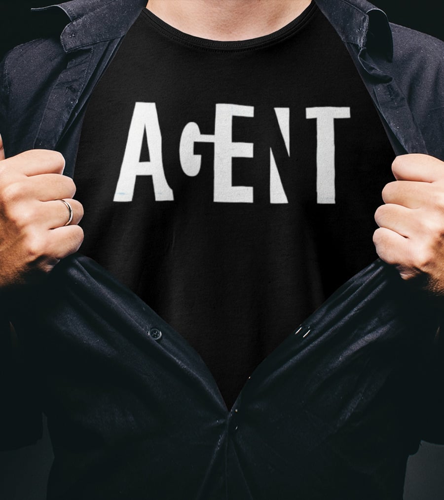 Early Agent Bold Text Block T-Shirt