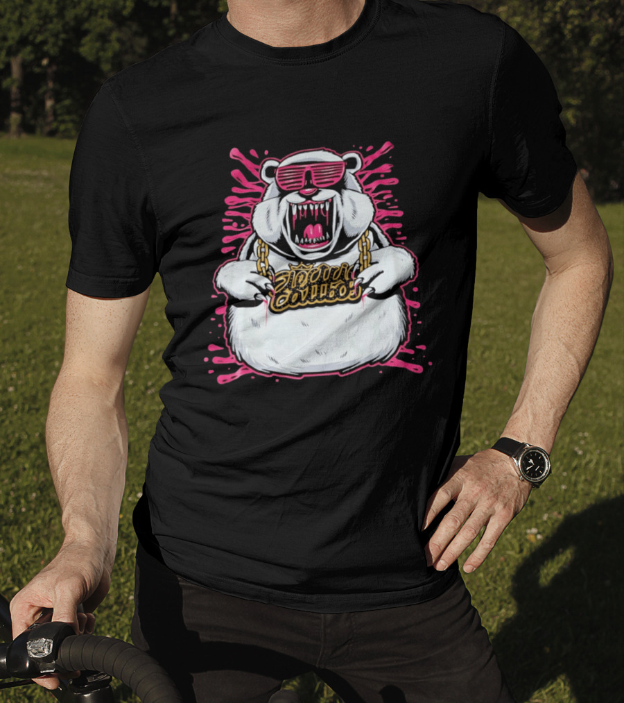 Electric Callboy Band Polar Bear Bling Sunglasses And Gold Chain T-Shirt