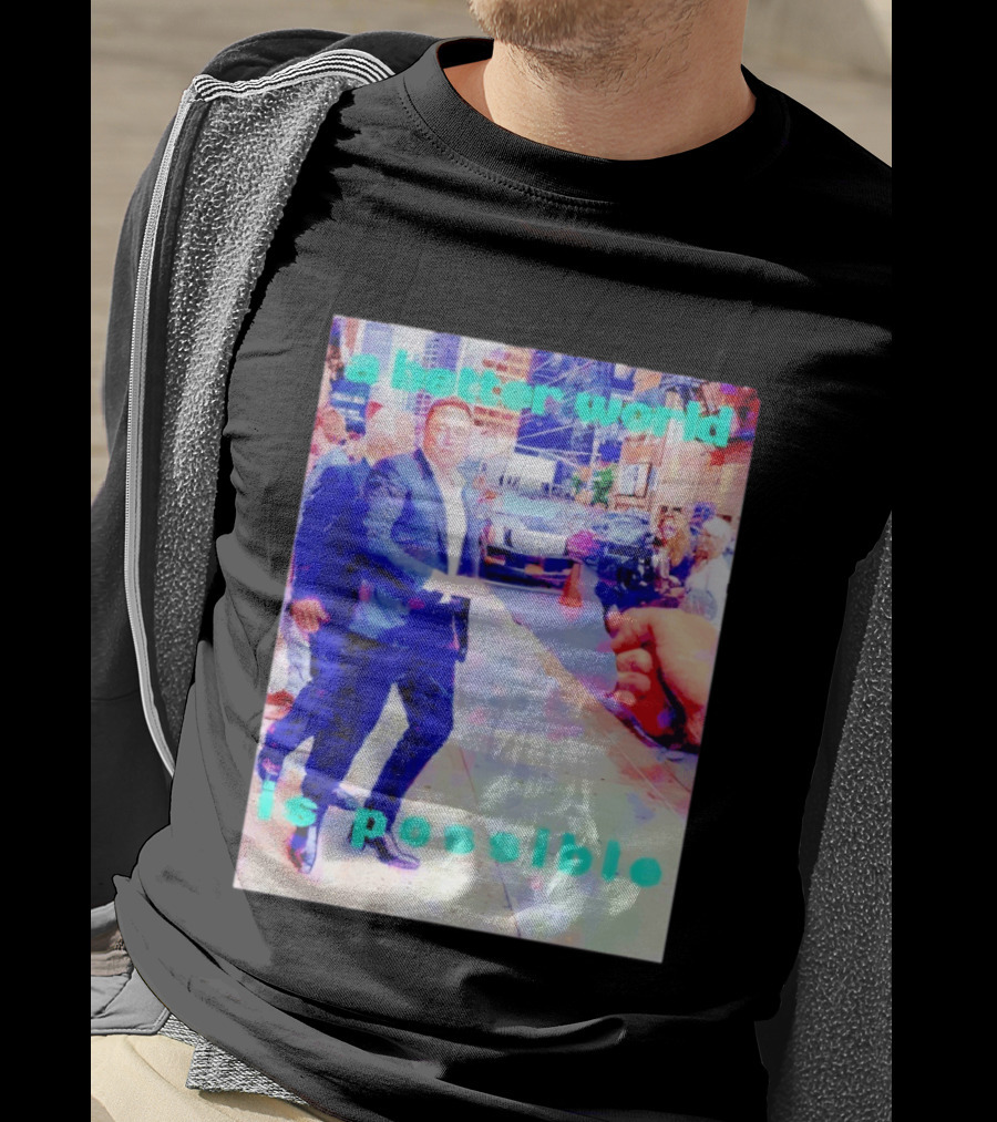 Elon Musk A Better World Is Possible Urban Street Scene T-Shirt