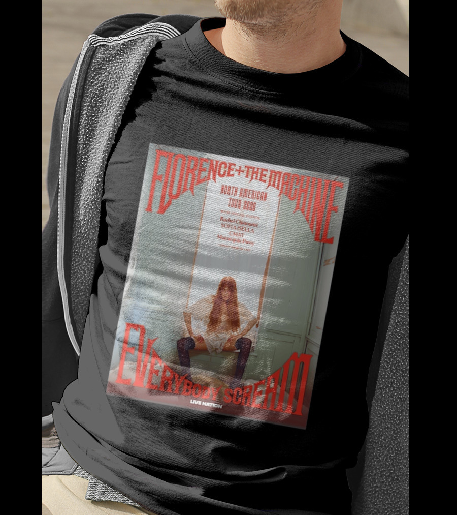 Florence Welch And The Machine North American Tour 2026 Everybody Scream Live Nation Special Guests T-Shirt