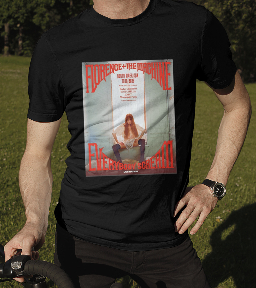 Florence Welch And The Machine North American Tour 2026 Everybody Scream Live Nation Special Guests T-Shirt