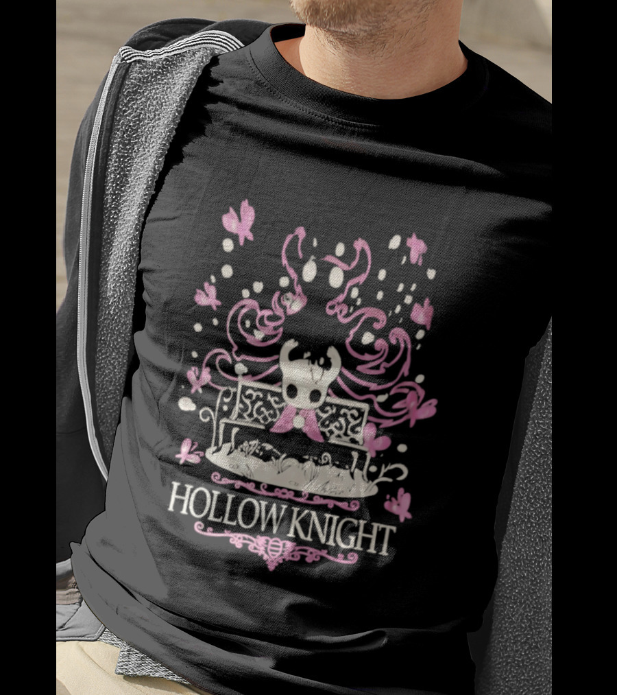 Hollow Knight Bench And Butterflies Scene T-Shirt