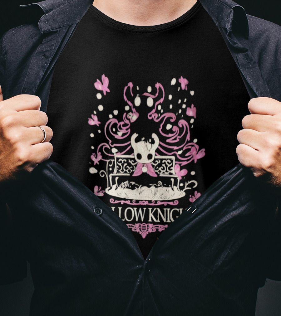 Hollow Knight Bench And Butterflies Scene T-Shirt