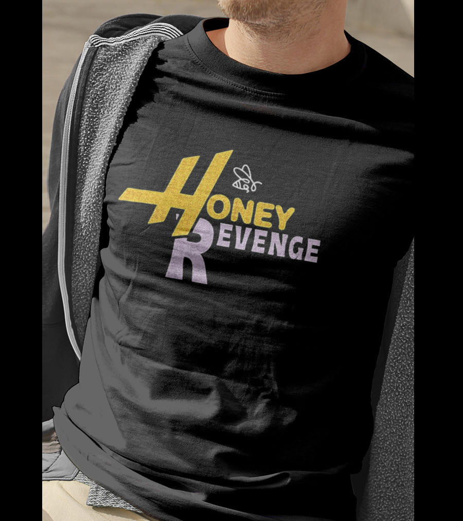 Honey Revenge Bee Icon Bold Letter R T-Shirt