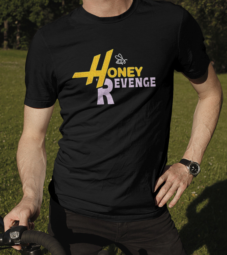 Honey Revenge Bee Icon Bold Letter R T-Shirt