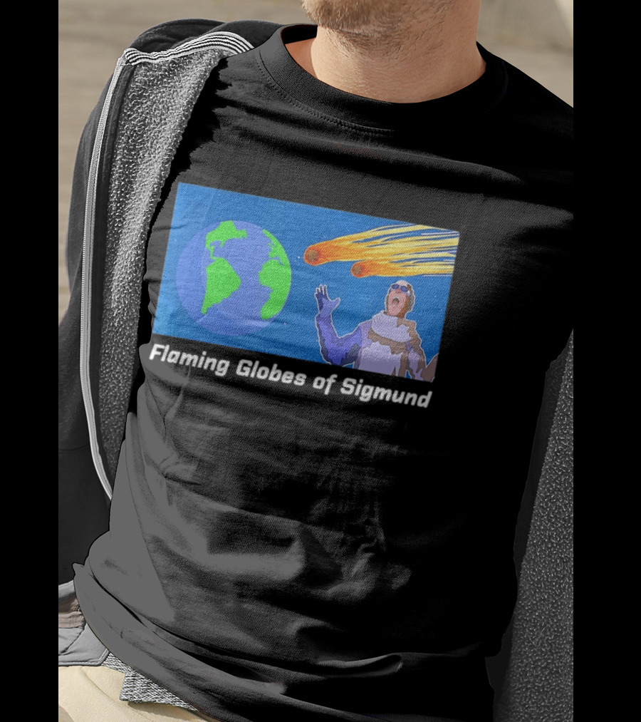 ALF Show Flaming Globes Of Sigmund Meteor Earth Comic Scene T-Shirt