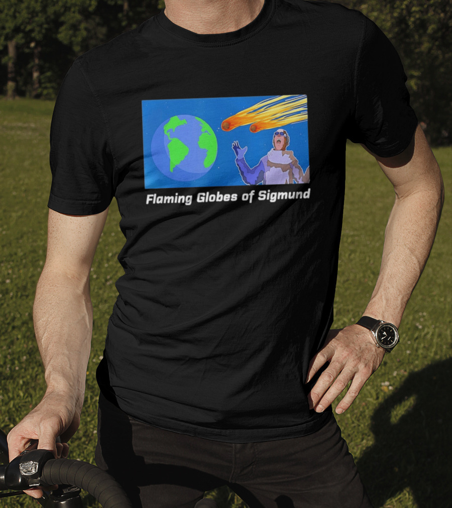 ALF Show Flaming Globes Of Sigmund Meteor Earth Comic Scene T-Shirt