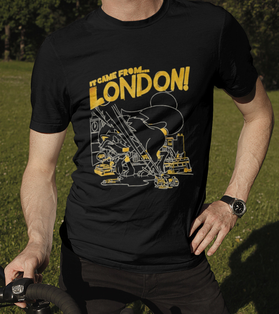 It Came From London Monster Scene With Big Ben T-Shirt