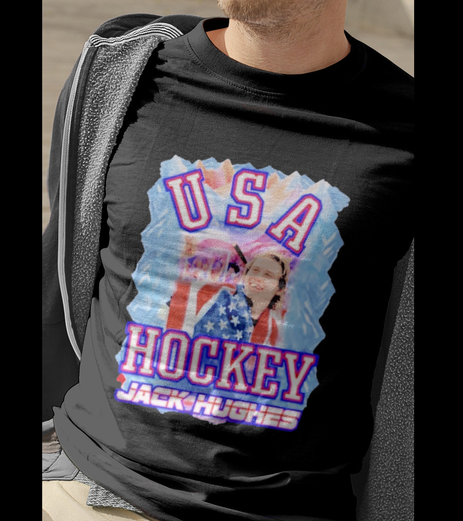 Jack Hughes USA Hockey Celebration 2026 T-Shirt