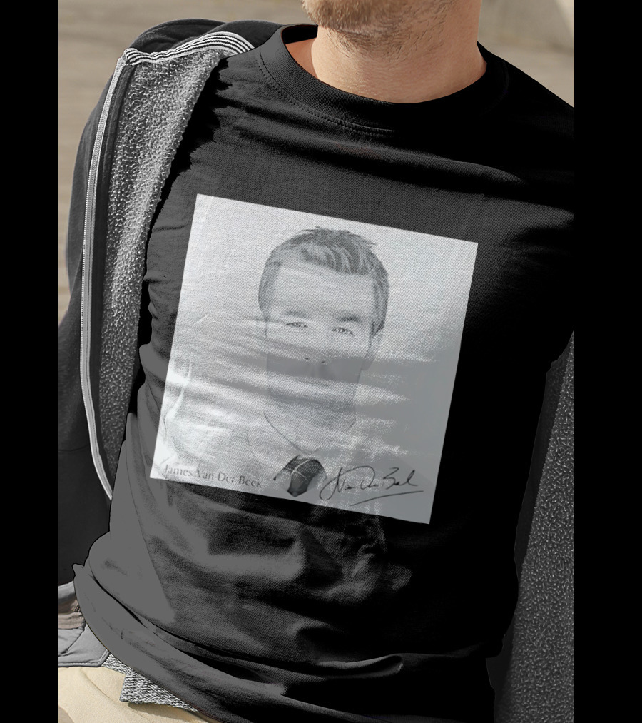 James Van Der Beek Autographed Memorial Photo T-Shirt