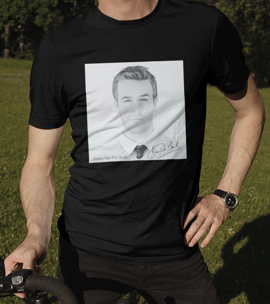 James Van Der Beek Autographed Memorial Photo T-Shirt